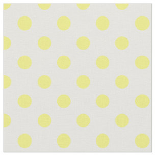 Tela Lunares grandes - amarillo en blanco