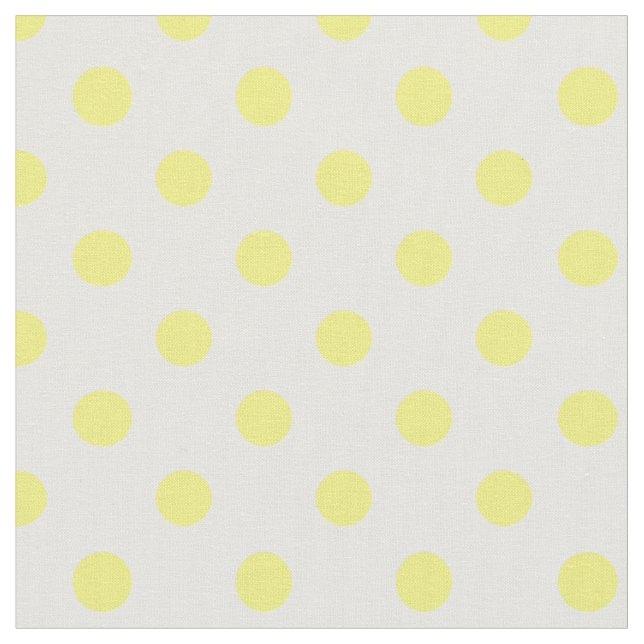 Tela Lunares grandes - amarillo en blanco (De cerca)
