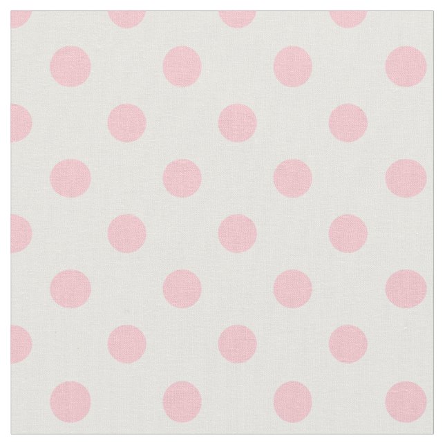 Tela Lunares grandes - rosa en blanco (De cerca)