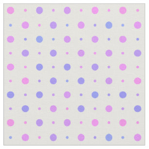 Tela lunares rosados, azules y morados pastel
