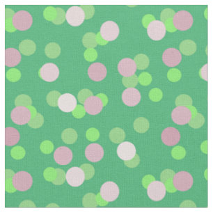 Tela Lunares verdes y rosas 3