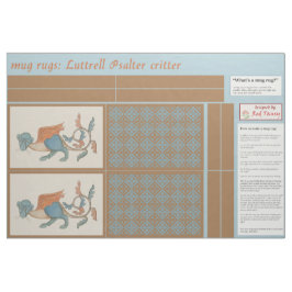 Tela Luttrell Psalter Critter DIY Mug Rugs
