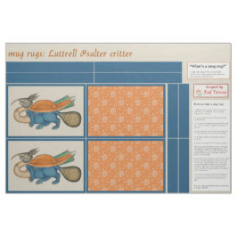 Tela Luttrell Psalter Critter DIY Mug Rugs