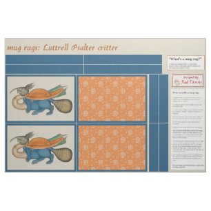 Tela Luttrell Psalter Critter DIY Mug Rugs