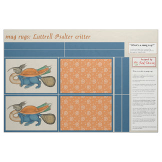 Tela Luttrell Psalter Critter DIY Mug Rugs