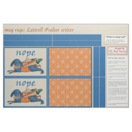 Tela Luttrell Psalter Critter DIY Mug Rugs