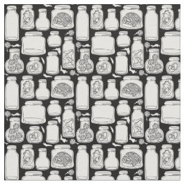 Tela macabro especímenes médicos góticos blancos negros