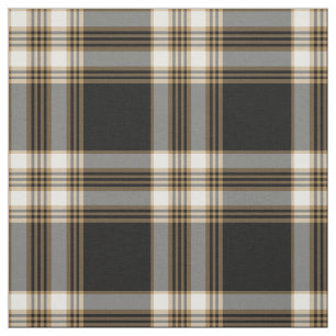 Tela MacGuinness Tartan Black and Brown Plaid irlandés
