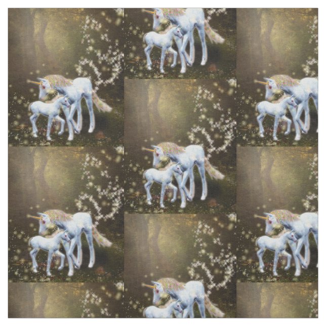 Tela Madre y bebé unicornio (Retal)