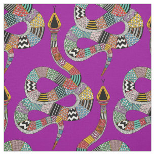Tela magenta de serpiente gráfica