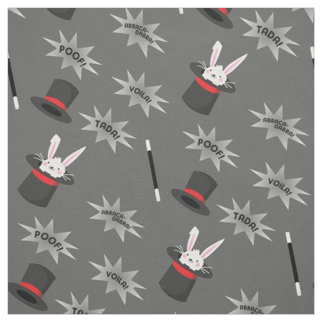 Tela Magia cute conejo mago en Gorra (Retal)