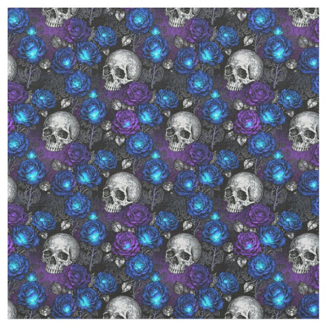 Tela Magia de Rosa Azul (De cerca)