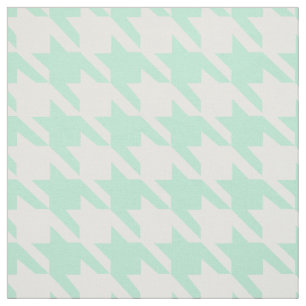 Tela Magia Mint y White Houndstoth Pattetrt