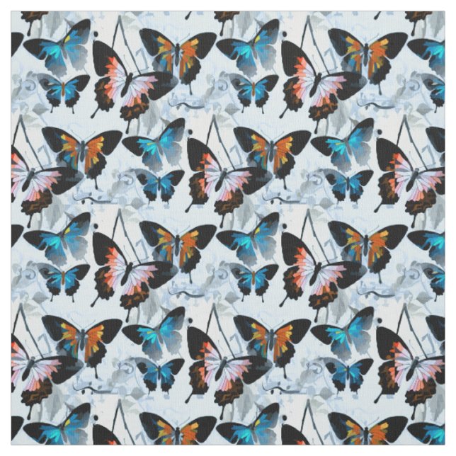 Tela Magnífica acuarela Morpho Mariposa Artística (Retal)