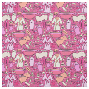 Tela Magnífica belleza rosa y patrón de pintura