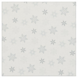 Tela Magnífico patrón de copos de nieve gris