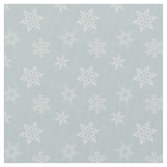 Tela Magnífico patrón de copos de nieve gris (De cerca)
