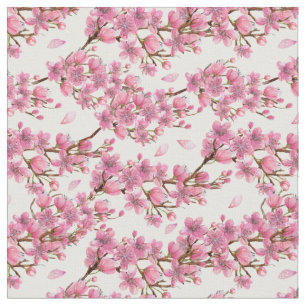 Tela Magnífico patrón de florecimiento de cerezo