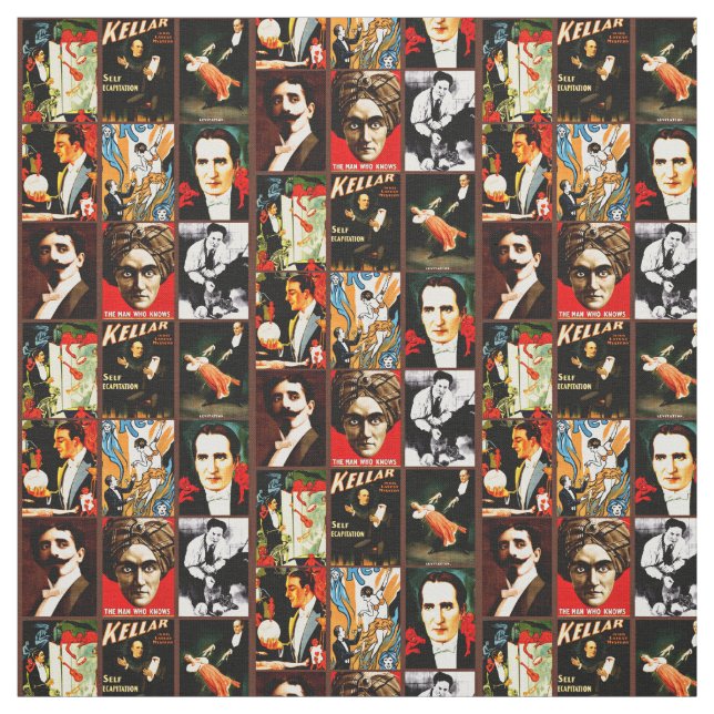 Tela Magos vintage Ilusionistas muestran arte (Retal)