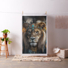 Tela Majestic Lioness Elabora Banda Turquesa De La Cabe