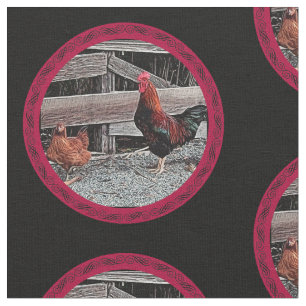 Tela Majestic Rooster con Hen