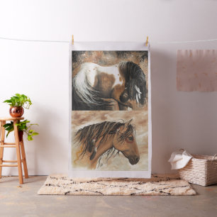 Tela Majestuoso panel de caballos de Bihrle