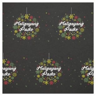 Tela Maligayang Pasko Snowflakes, Navidades de Filipina