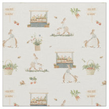 Mamá coneja y bebé impresión de granja de guarderí