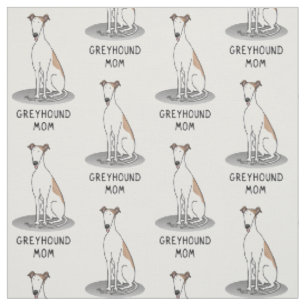 Tela Mamá de Greyhound (blanca como el hembra) Perro Cu