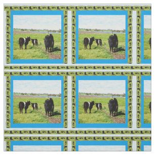 Tela Mamita Y Vacas Galloway Con Cintura De Bebé,