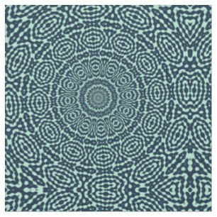 Tela Mandal Geométrico Kaleidoscópico Azul Marinero y M