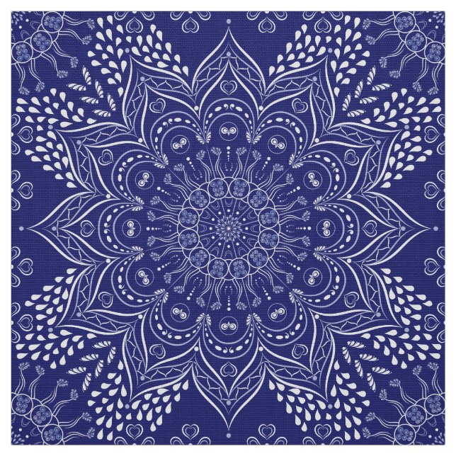 Tela Mandala azul índigo (Retal)