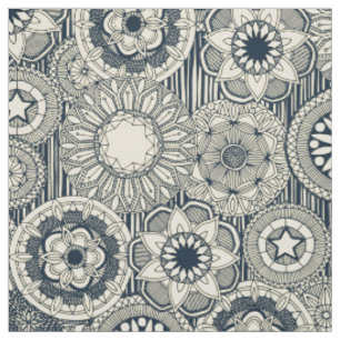 Tela mandala cirque indigo crema