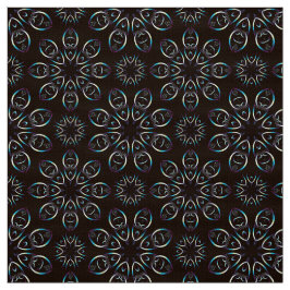 Tela Mandala colorida sobre fondo negro