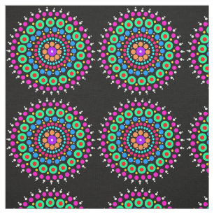 Tela Mandala colorido bg negro