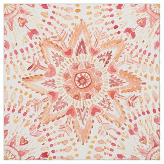 Tela Mandala de la acuarela del FUEGO del GUERRERO