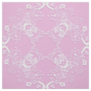 Tela Mándala floral étnica rosa.