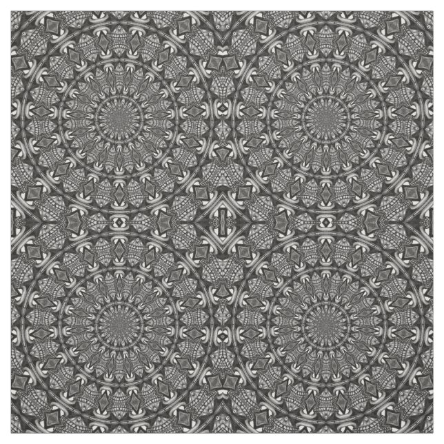 Tela Mandala monocromática (Retal)