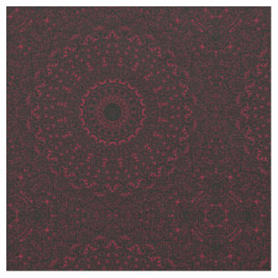Tela Mandalá Rojo Borgoña con Simetría Ornamental