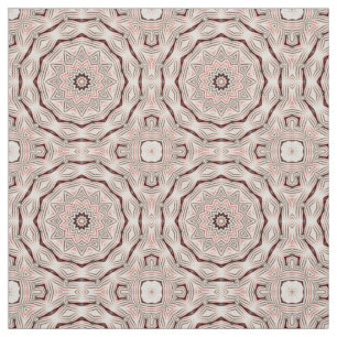 Tela Mandala rosa crema, suave, blanca y marrón.