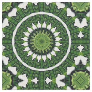 Tela Mandala verde tropical