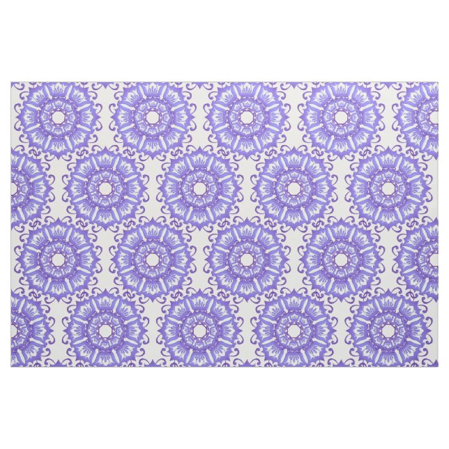 Tela Mandala. violeta floral ("Cuarto gordo" (fat quarter))
