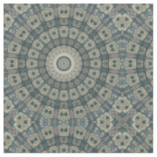 Tela Mandalas de tonos terrosos con patrones geométrico