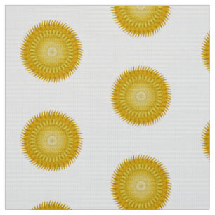 Tela Mandalas del Sol en Amarillo