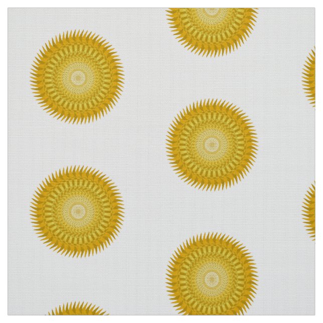 Tela Mandalas del Sol en Amarillo (Retal)