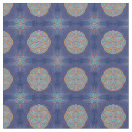 Tela Mandalas en combinación Patrones de repetición azu