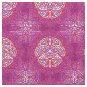 Tela Mandalas en mezcla Patrones de repetición rosados