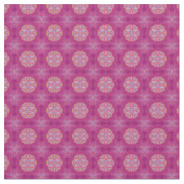 Tela Mandalas en patrones de repetición rosa mixtos