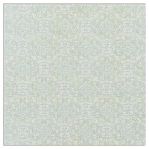 Tela Mandalas verdes, amarillas y blancas sin foco