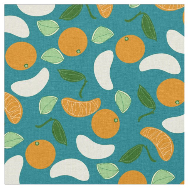 Tela Mandarin Citrus (De cerca)